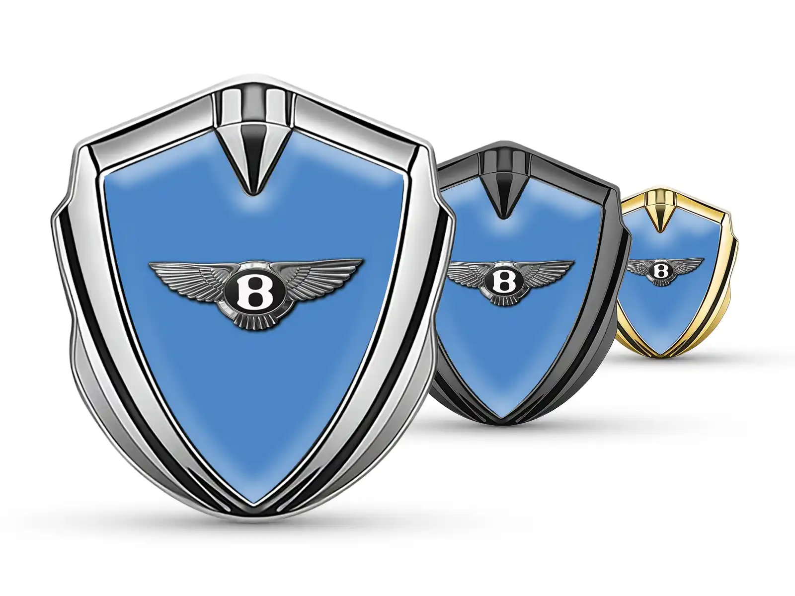 Bentley Metallico Cupolato Emblema Stile Pro Base Inox